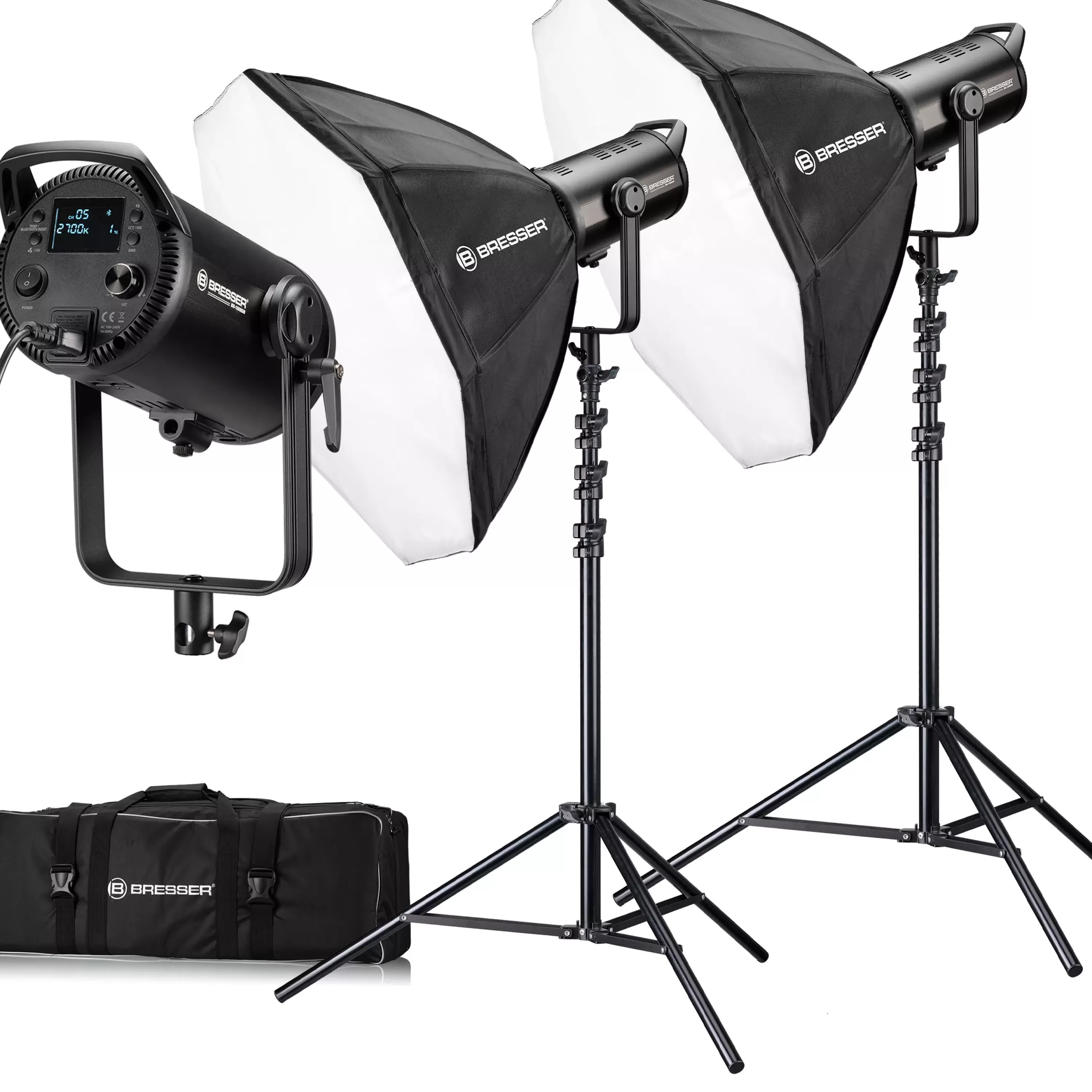 Flash Sale Bresser BR-180RGB COB LED Light Duo Kit mit Softboxen