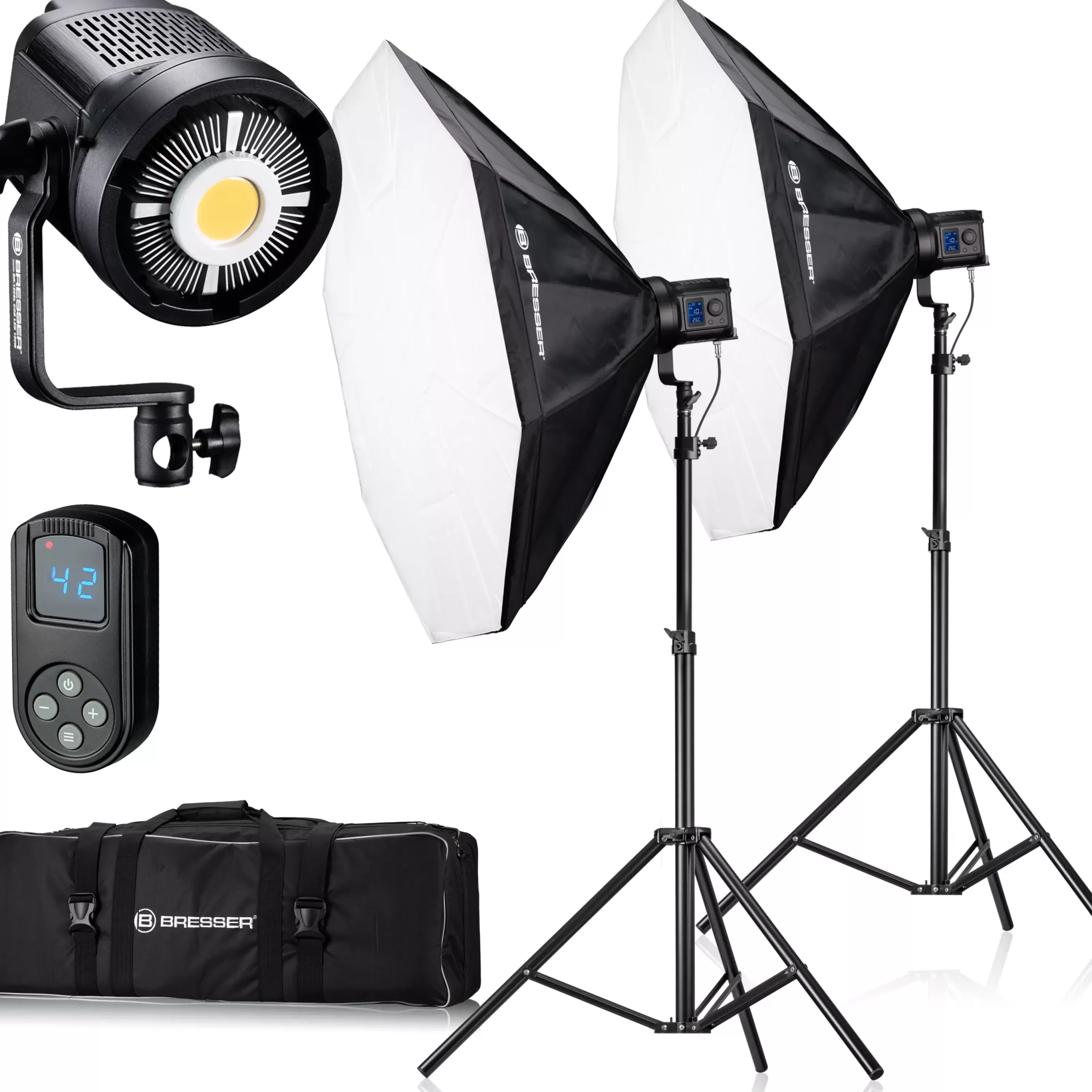 Sale Bresser BR-120SL COB LED 120W Dual Kit mit Softboxen