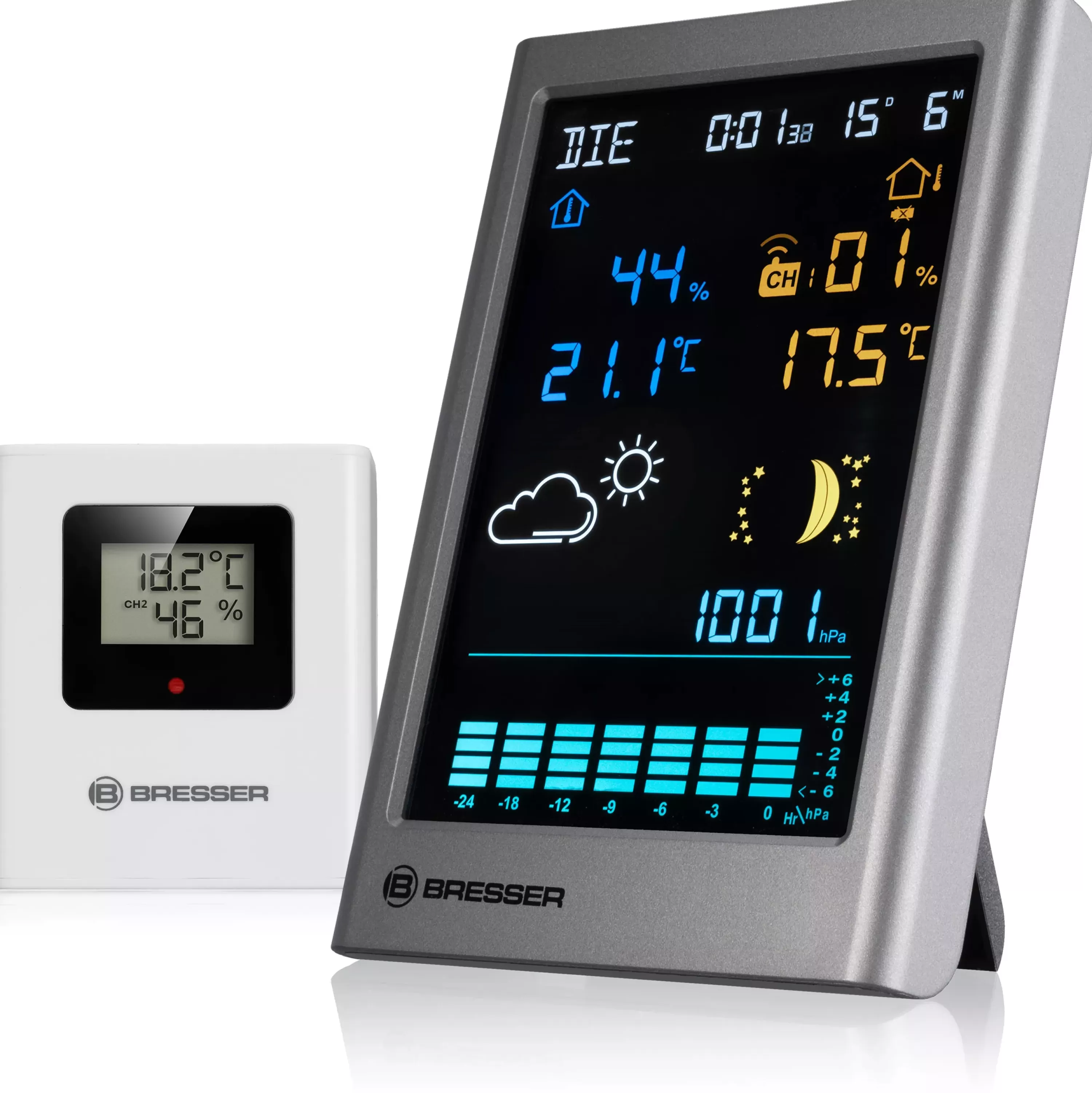 Best Bresser Funk-Wetterstation MeteoTemp TBV