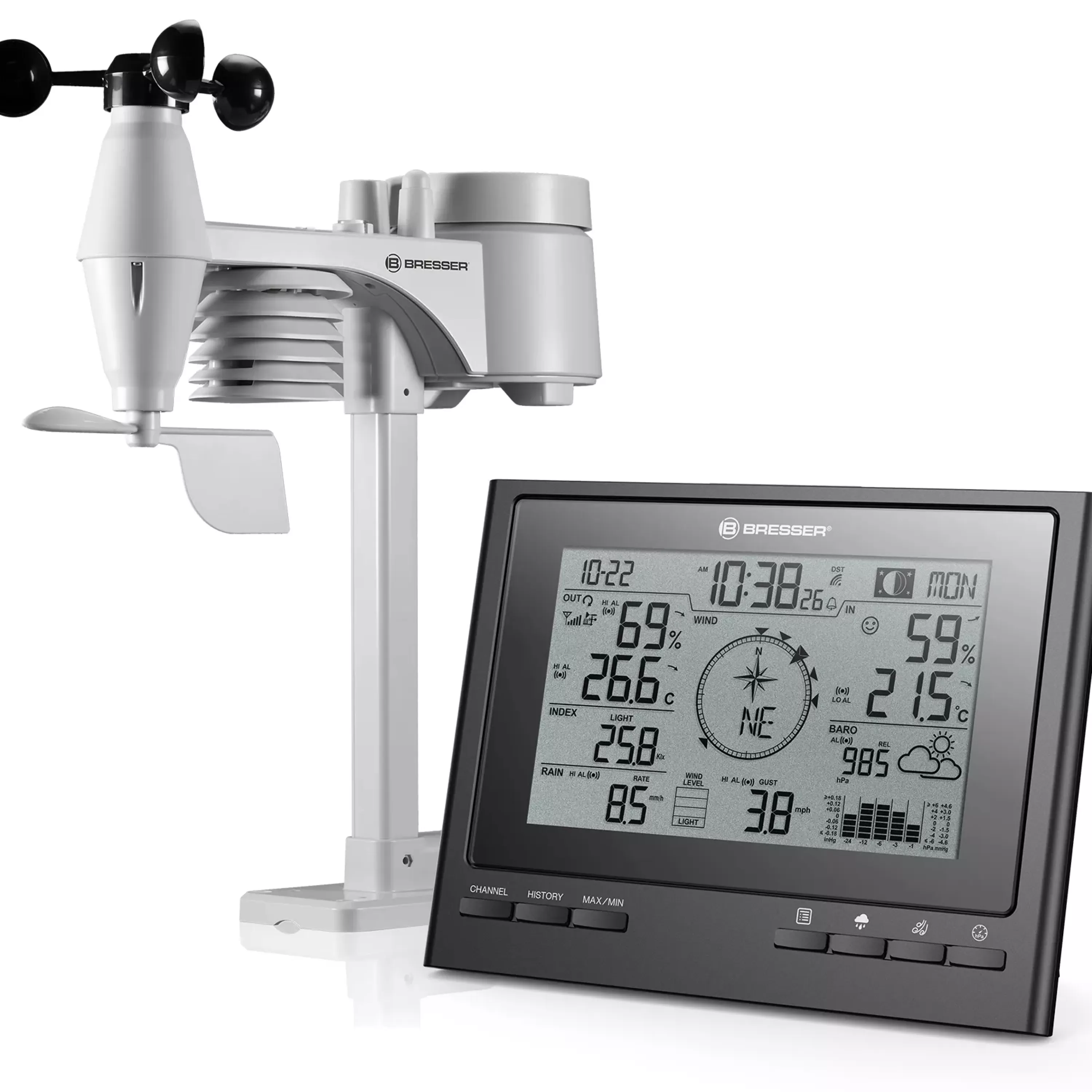 New Bresser 7-in-1 Exklusive ClimateScout Funk-Wetterstation