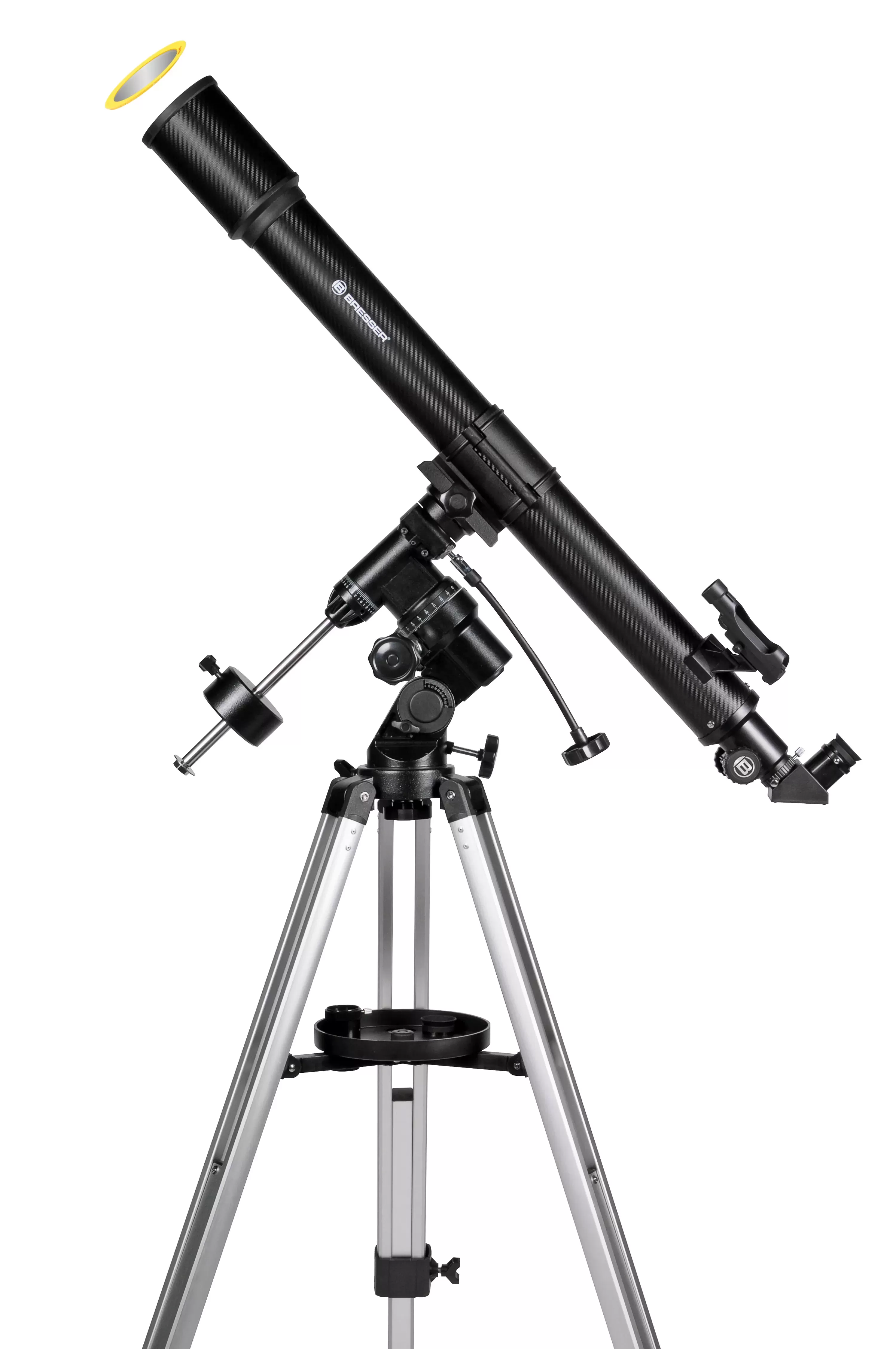 Store Bresser Lyra 70/900 EQ3 Linsenteleskop mit Smartphone-Adapter & Sonnenfilter