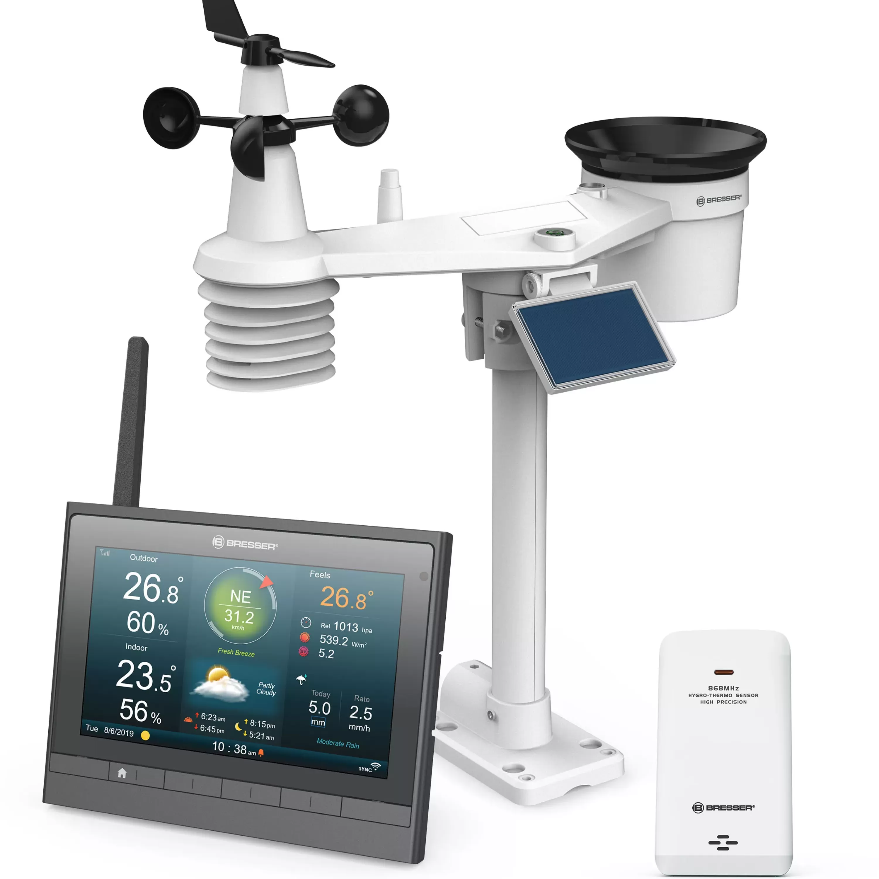 Flash Sale Bresser MeteoChamp HD WLAN-Wetterstation 7-in-1 mit verschiedenen Anzeige-Modi