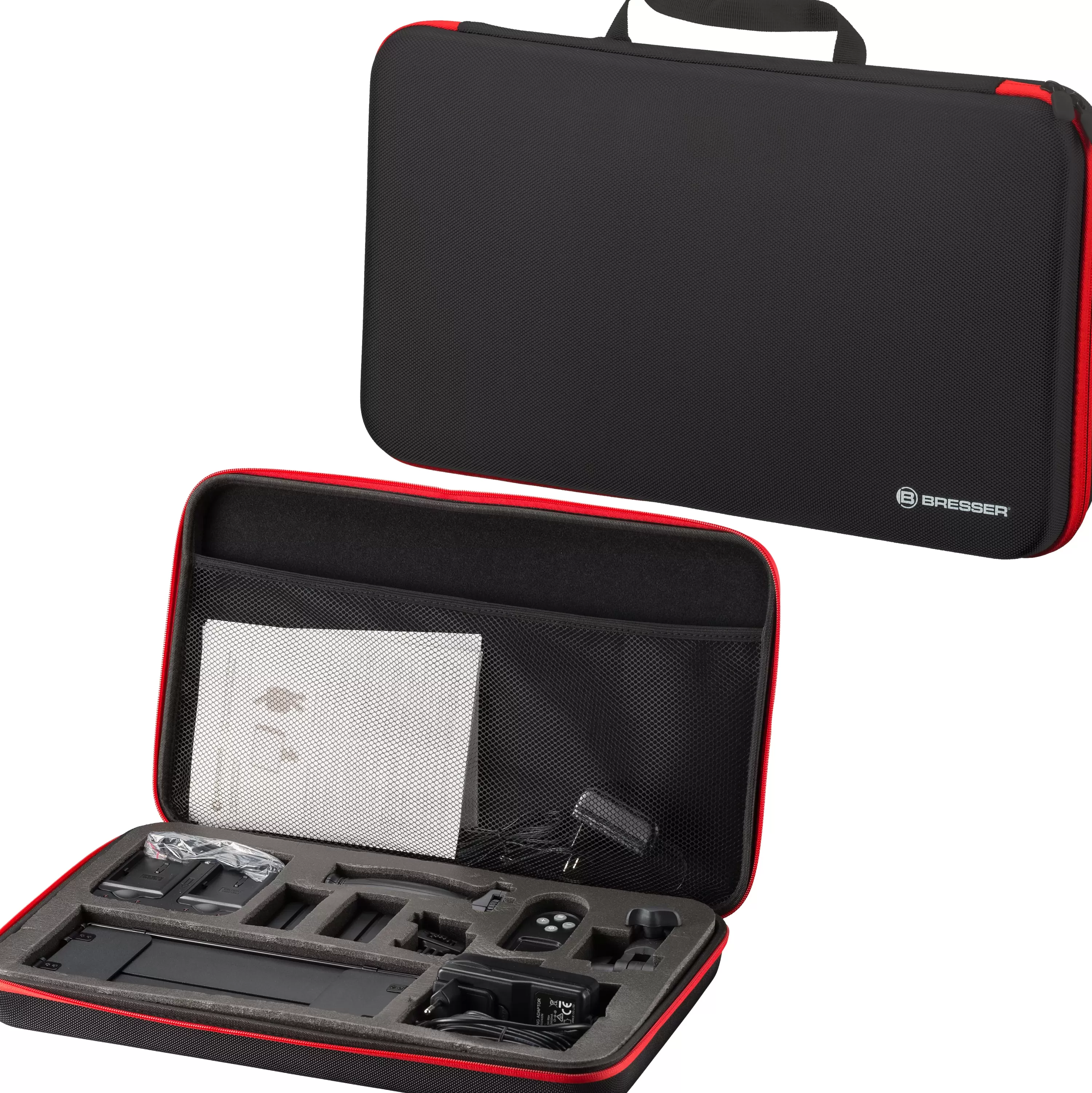 Best Bresser PT 30B-II LED Bi-Color Videoleuchten-Set mit Lichtklappen, Akkus, Netzteil, Fernbedienung und Tasche