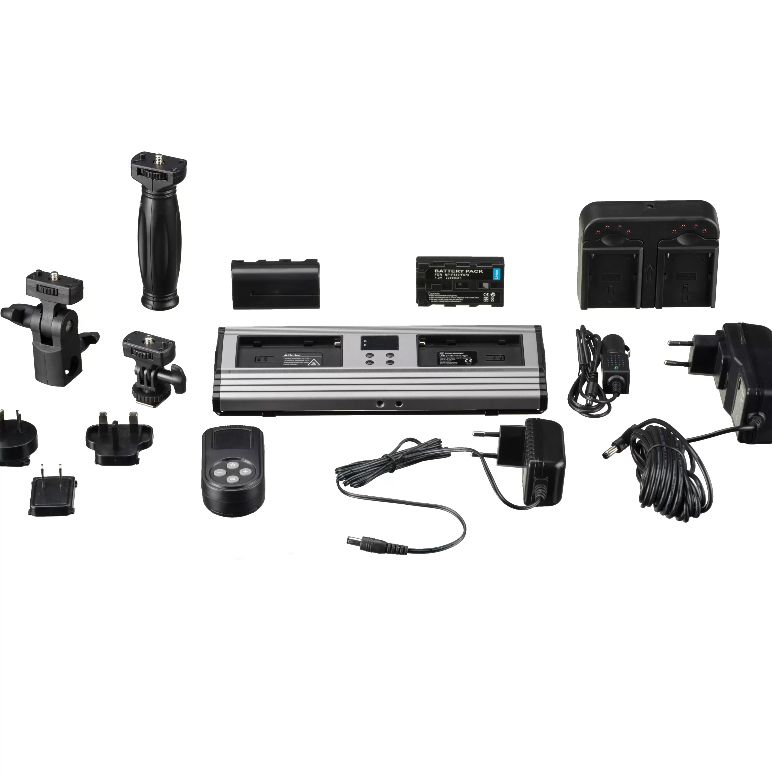Best Bresser PT 30B-II LED Bi-Color Videoleuchten-Set mit Lichtklappen, Akkus, Netzteil, Fernbedienung und Tasche