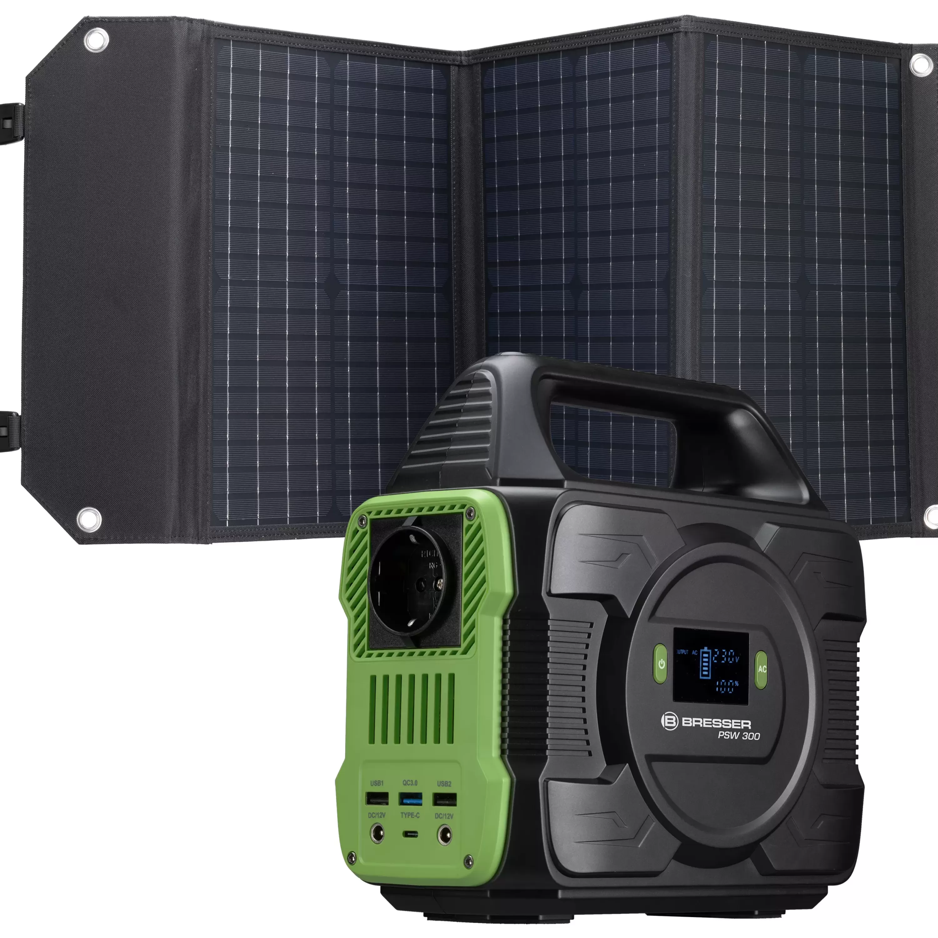 Outlet Bresser Set Mobile Power-Station 300 W + Solar-Ladegerät 60 W