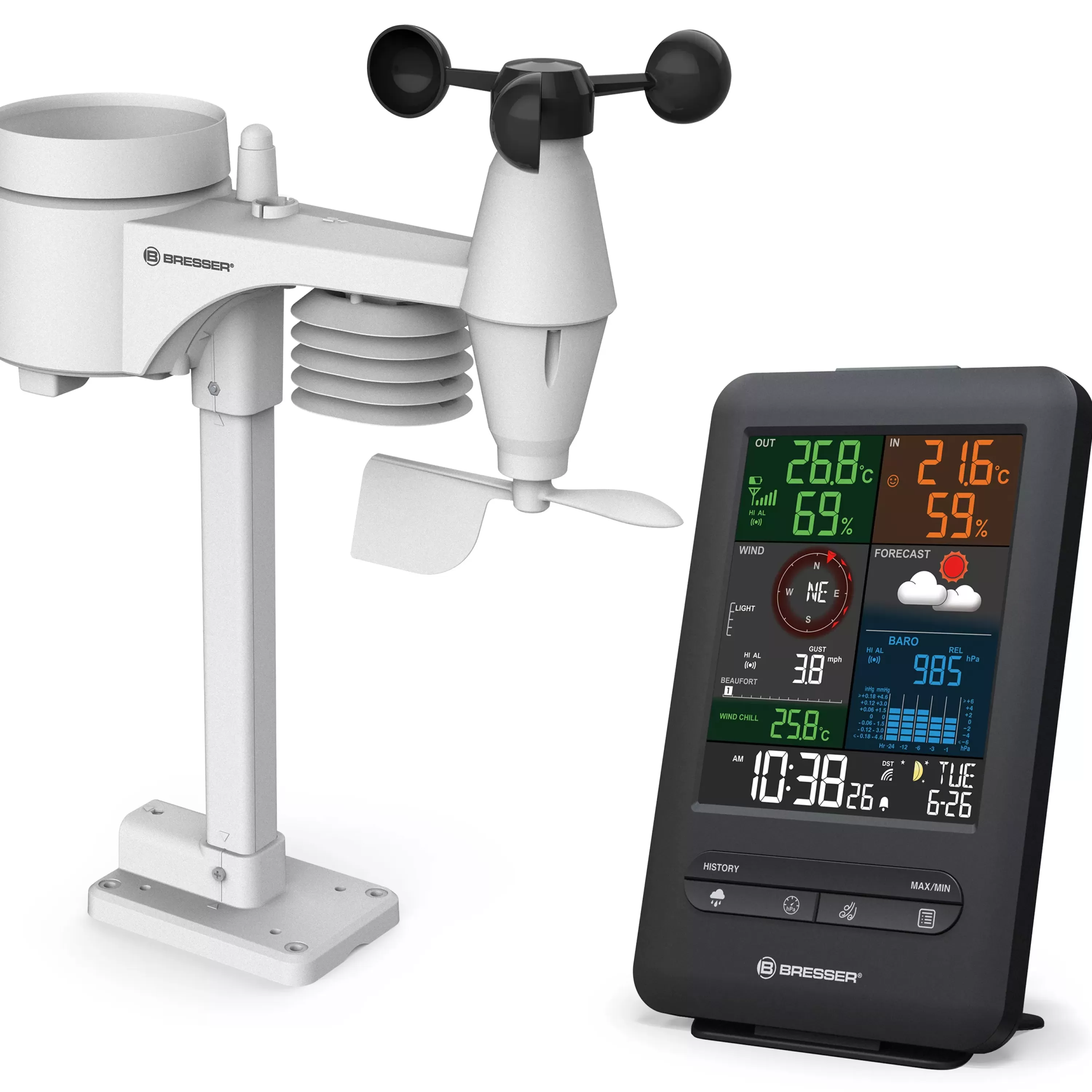 Fashion Bresser Wetterstation 5-in-1 Beaufort mit Farbdisplay