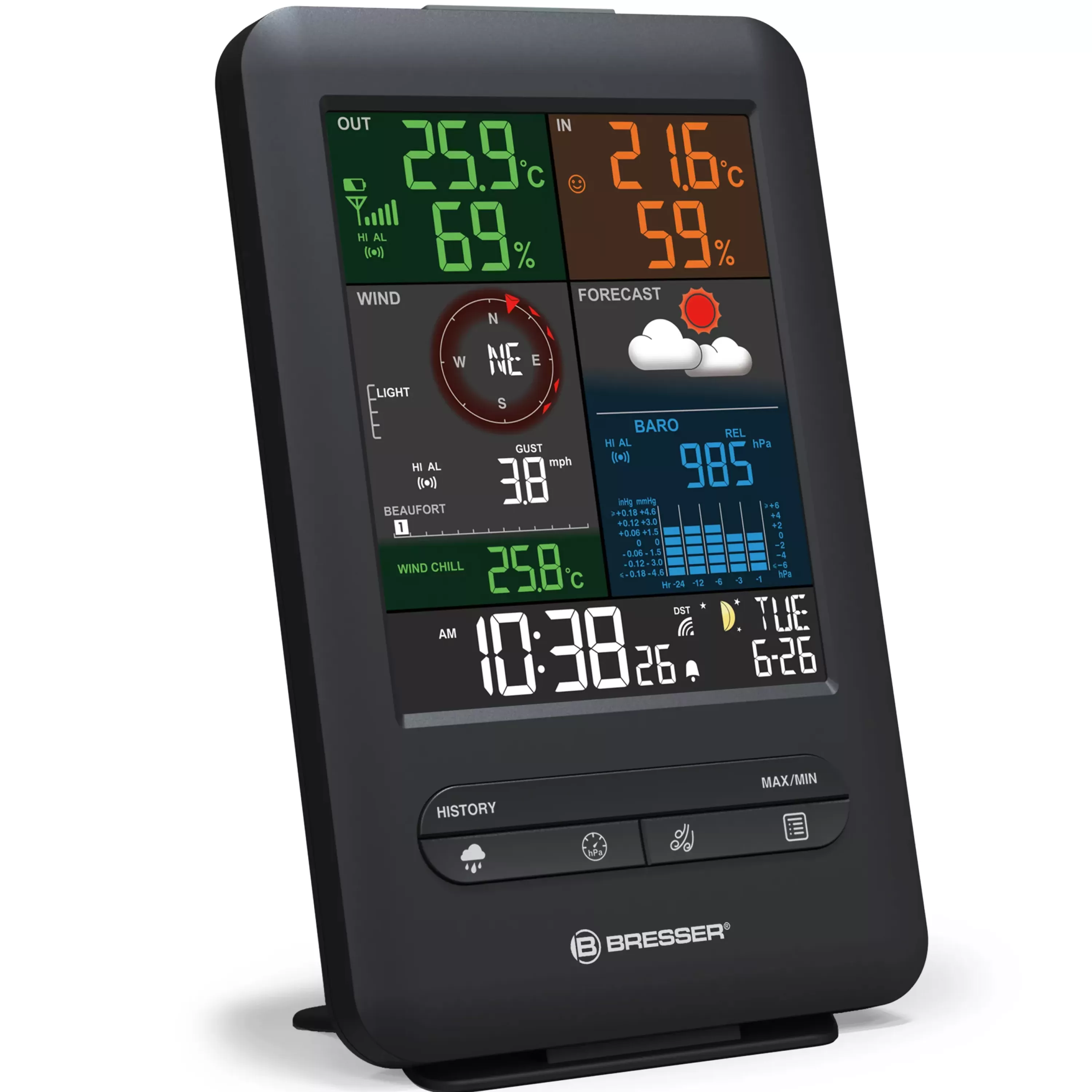 Fashion Bresser Wetterstation 5-in-1 Beaufort mit Farbdisplay