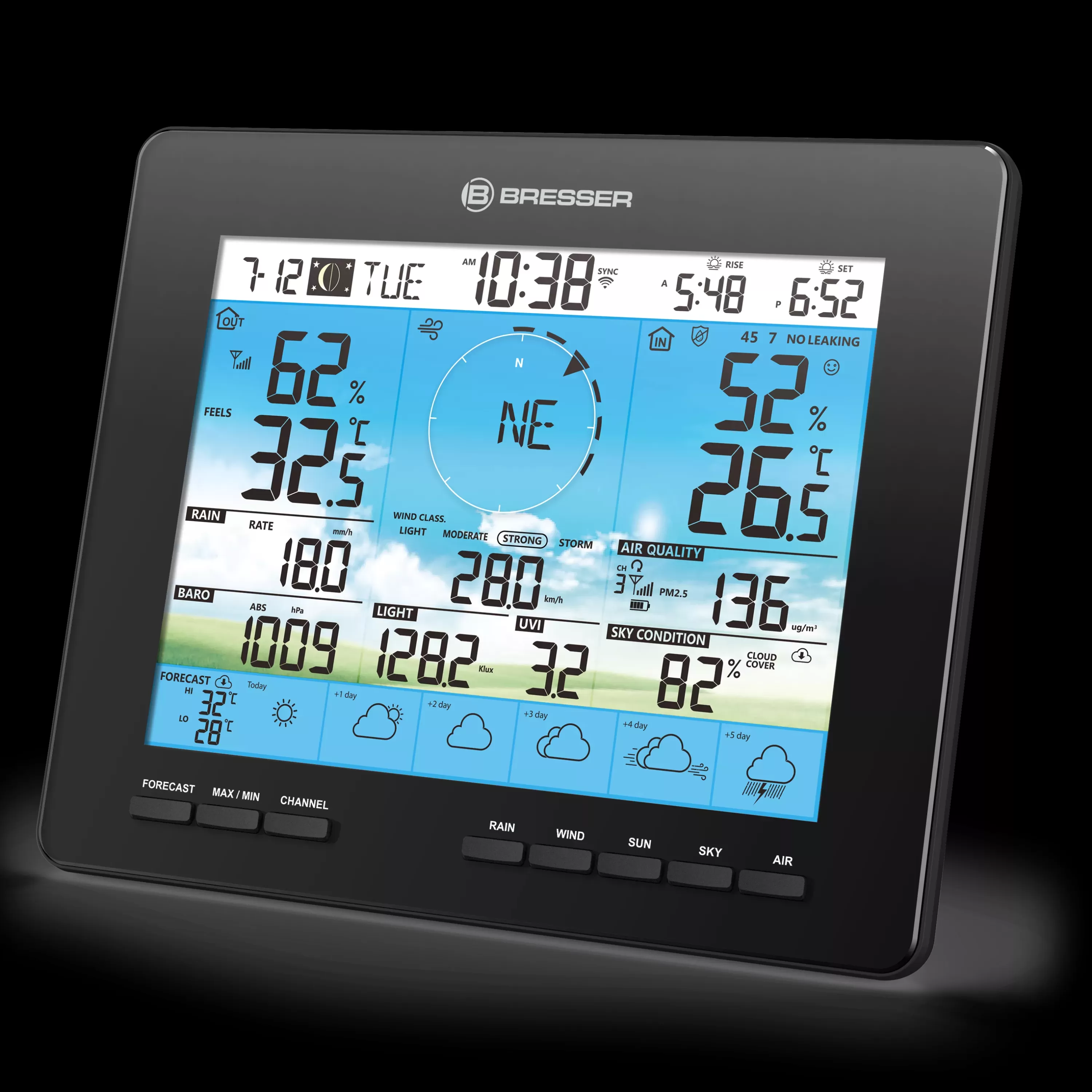 Fashion Bresser zusätzliche / Ersatz-Basisstation für 7003210 6-Tage 4CAST Wetterstation