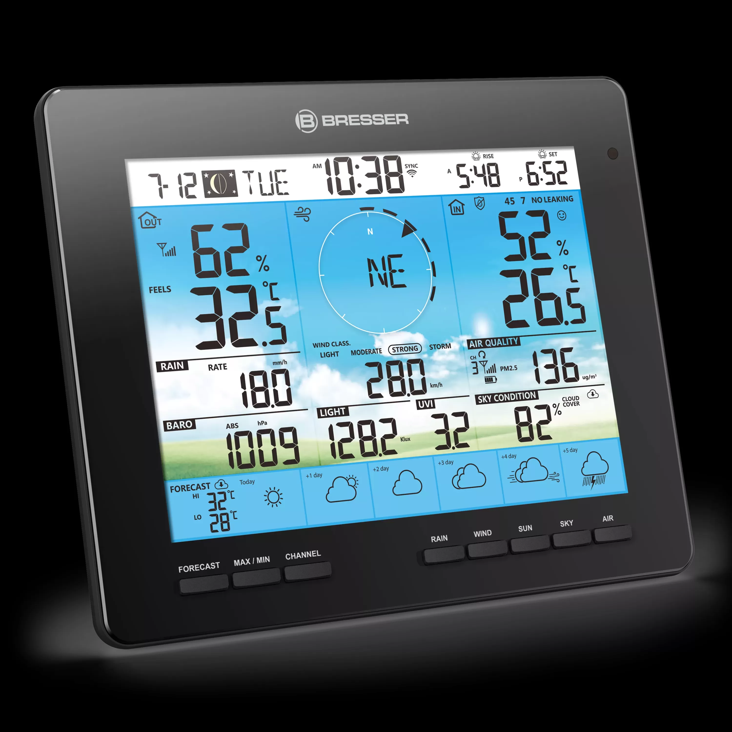 Fashion Bresser zusätzliche / Ersatz-Basisstation für 7003210 6-Tage 4CAST Wetterstation