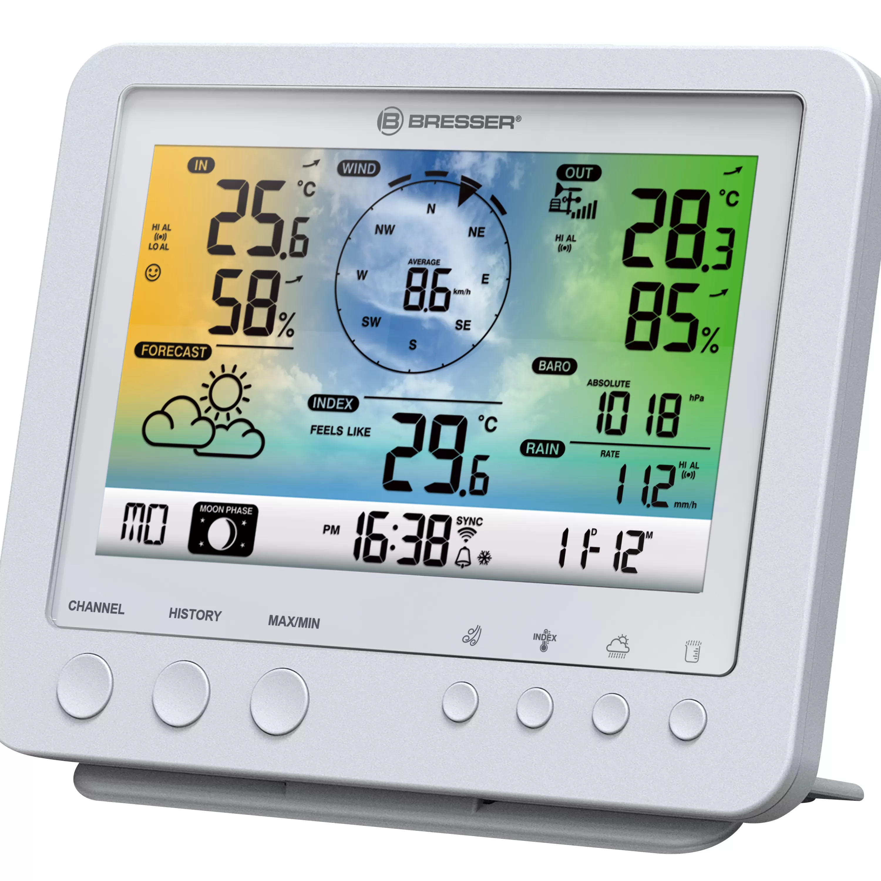 Best Bresser zusätzliche / Ersatz-Basisstation für 7002581 Wetterstation, weiß