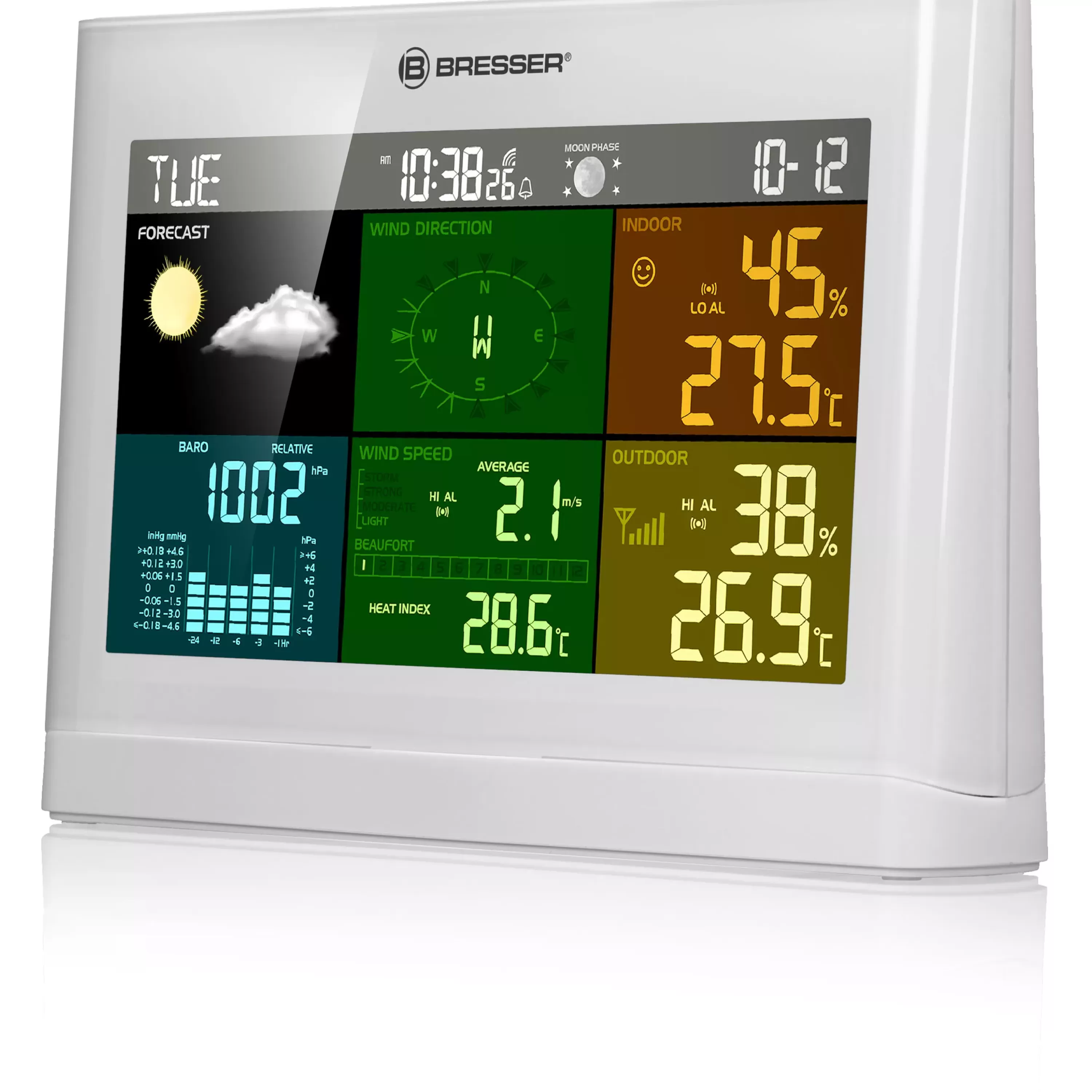 Cheap Bresser zusätzliche / Ersatz-Basisstation für 5-in-1 Comfort Wetter Center 7002550GYE000 weiß