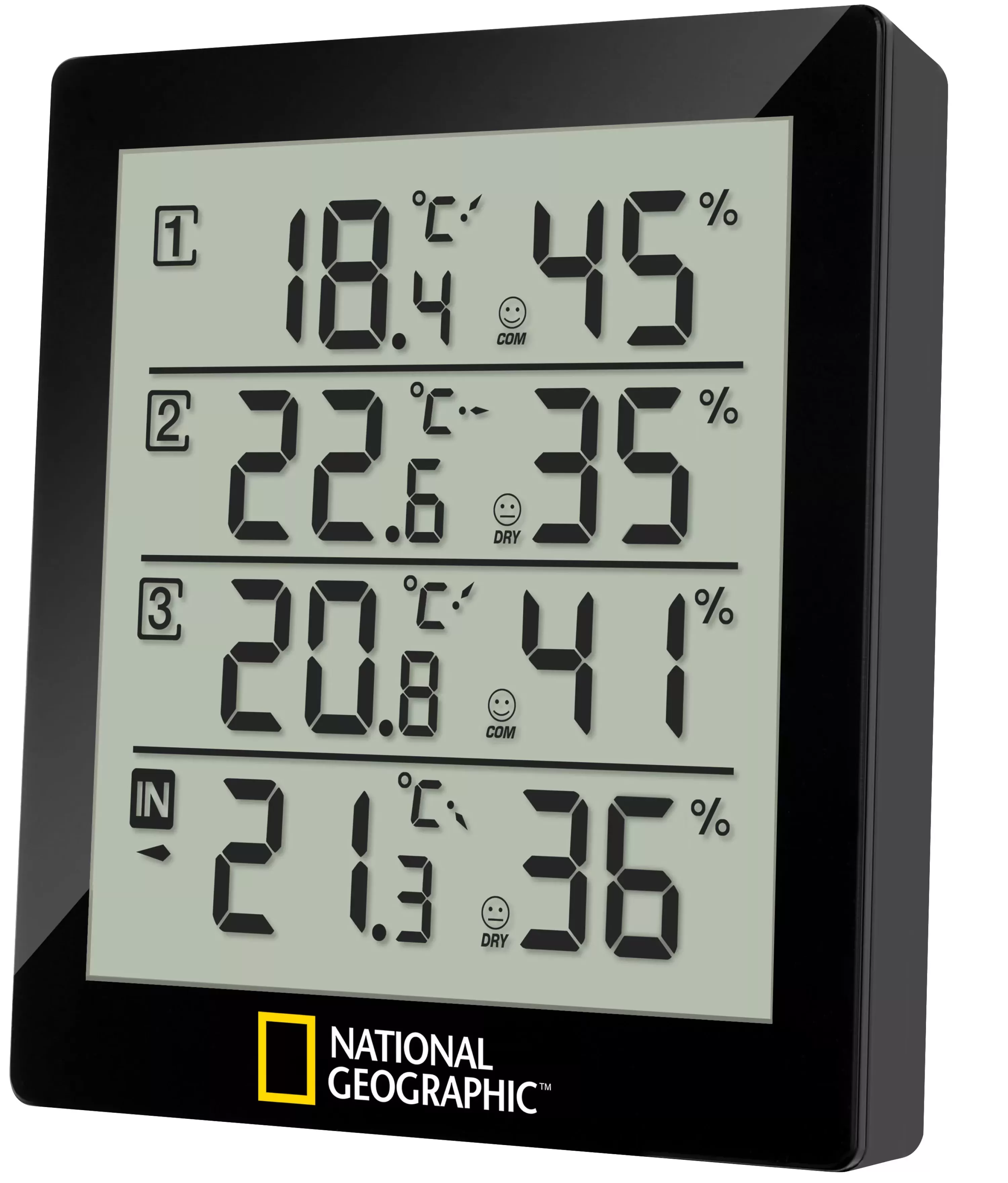 Best Bresser NATIONAL GEOGRAPHIC Digitales Thermo-Hygrometer für 4 Messbereiche - schwarz