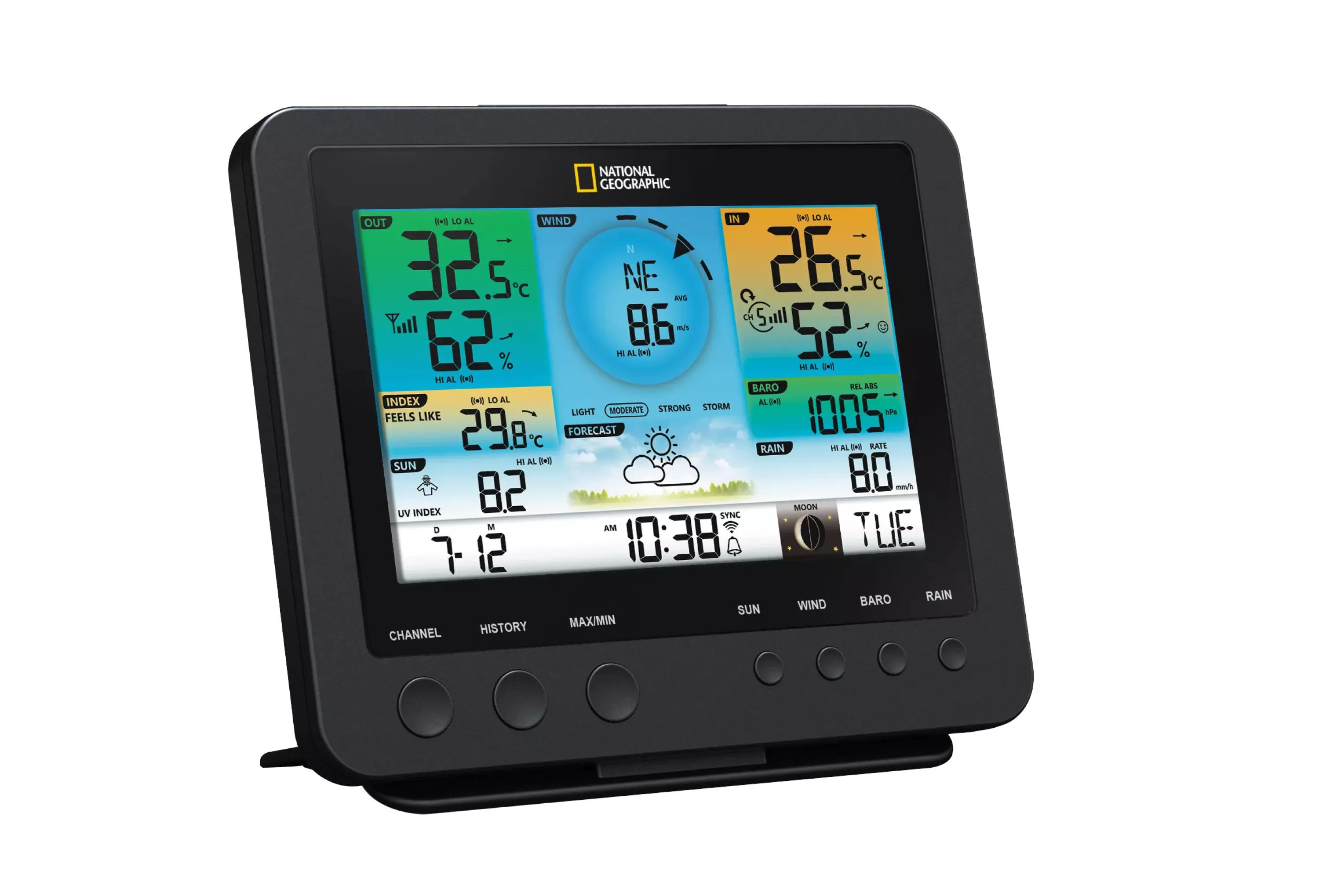 Shop Bresser NATIONAL GEOGRAPHIC WLAN-Farbwetterstation mit 7-in-1-Profi-Sensor